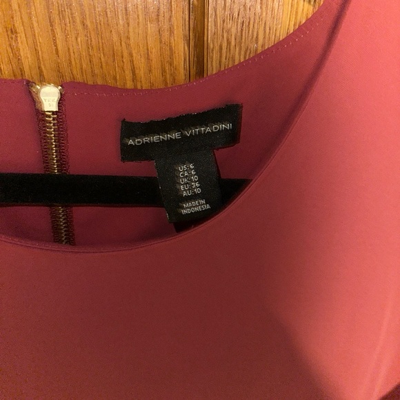 Red Adrienne Vittadini Flutter Sleeve Mini Dress - Picture 2 of 6